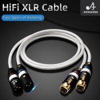 copper and silver mixed HIFI 2xlr HiFi high-fidelity XLR male and female head microphone cable capacitor microphone cable