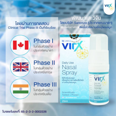 สเปรย์พ่นจมูก Virx Nasal Spray หมดอายุปี 05/2023 สำหรับป้องกันและกำจัดเชื้อไวรัสทางโพรงจมูก