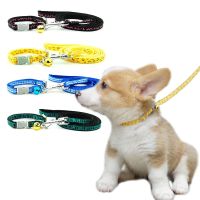 Dog Cat Collar Leash Pet Collar Lead for Puppy Small Pet Outdoor Walking Plaid Chihuahua Terier Schnauzer