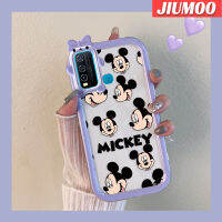 เคส JIUMOO สำหรับ VIVO Y30 Y50 Y30i การ์ตูนมิกกี้หัวลายน่ารักสีสันสดใสเลนส์กล้องถ่ายรูปแบบนิ่มสัตว์ประหลาดตัวเล็กๆเคสมือถือกันกระแทกแบบใสป้องกันซิลิโคนง่ายปลอกความคิดสร้างสรรค์โปร่งใส