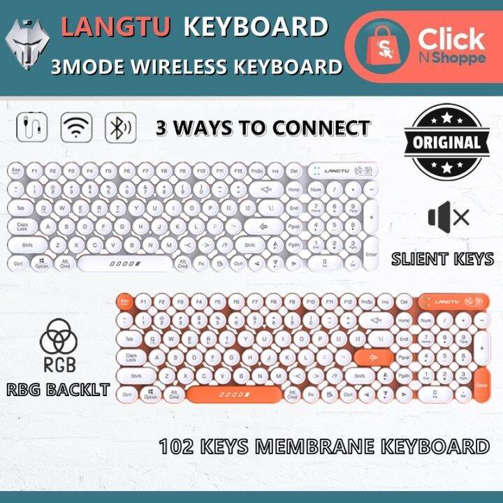 LANGTU OG102 membrane slient keyboard hollow keyboard 2.4G