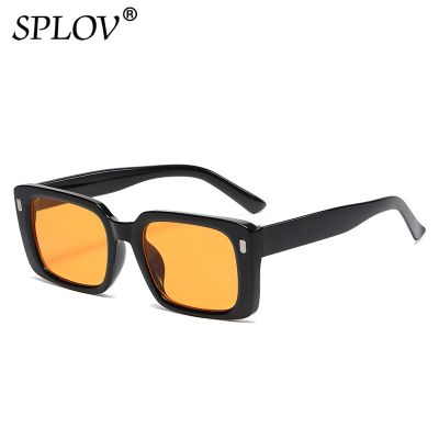 Vintage Square Sunglasses Women Men Brand Designer Rivet Sun Glasses Female Fashion Orange Retro Oculos De Sol Ins Favor UV400 Cycling Sunglasses