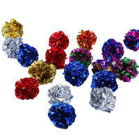 {Questionno} ของเล่นแมว Mylar Balls กระดาษวงแหวนสีสันสดใส Shiny Crinkly Balls Cats Sound Toys