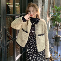 Winter Kawaii Warm Fur Coat Women Korean Fashion Patchwork Mohair Overcoat Female High Street Casual Designer Fleece Jacket 2021