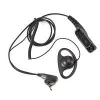 D Shape Soft Ear Hook Earpiece for Motorola Xir P8268, Black