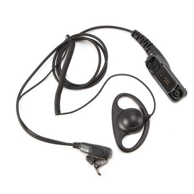 D Shape Soft Ear Hook Earpiece for Motorola Xir P8268, Black