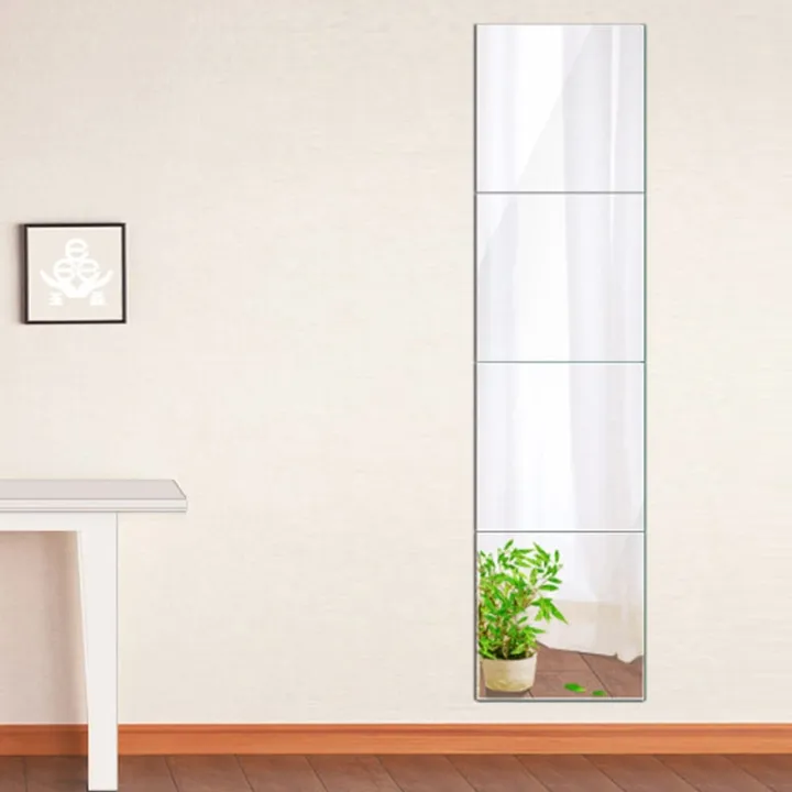 4 FullLength Mirrors Splicing 300X300mm SelfAdhesives Acrylic Plastic