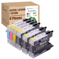 สำหรับ Brother ตลับหมึก LC1280 LC1240เครื่องพิมพ์ LC1220หมึกสำหรับ MFC-J280W J430W DCP-J725DW J5910DW J625DW J6510DW J6910DW