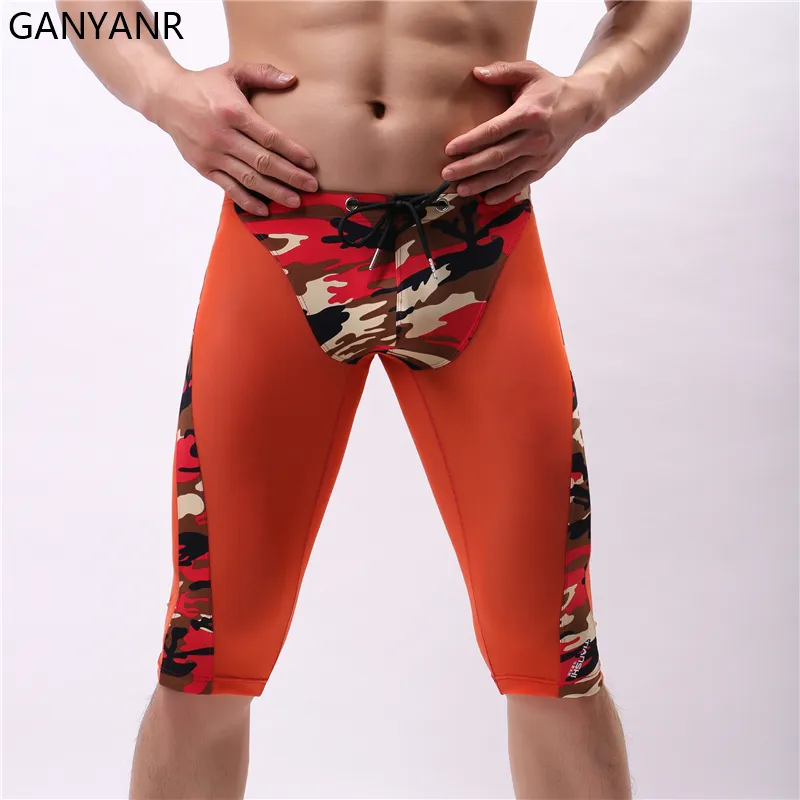 GANYANR Brand Running Tights Men Plus Size Sports Leggings Yoga