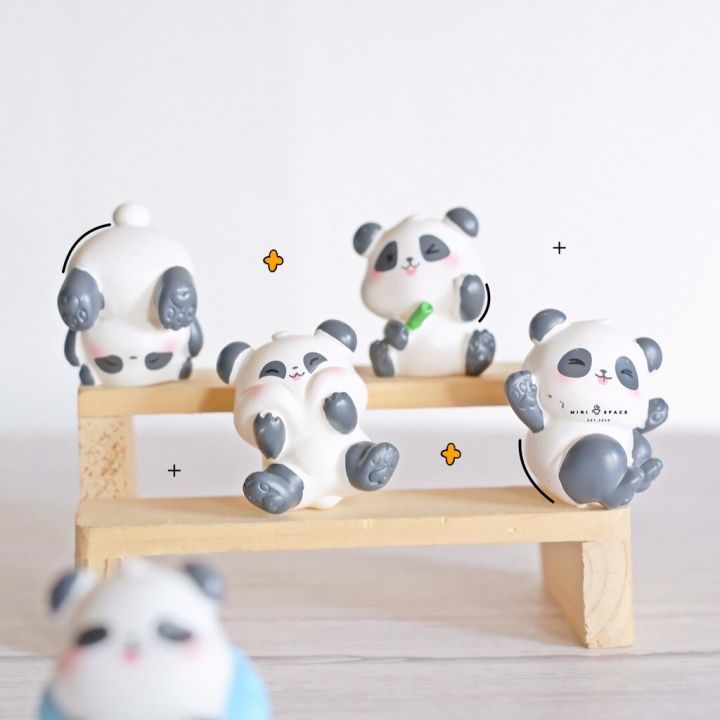 panda-figure-หมีแพนด้าหลากหลายท่าทาง-ตุ๊กตาหมีแพนด้าแต่งสวน-ตุ๊กตาแต่งกระถาง