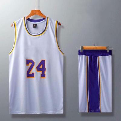 No. #24 throwback Basketball jersey sets Kids jerseys Men Sports Fitness Basketball Vest Suit Outdoor Basketball jersey Uniform