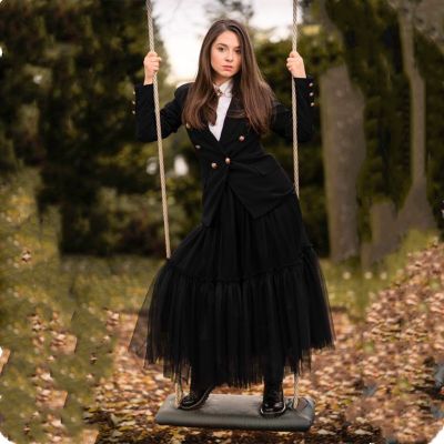 ‘；’ Maxi Long 90Cm Tulle Skirt Steampunk Black Gothic Pleated Tutu Skirts Womens Vintage Petticoat Lange Rok Jupes Falda