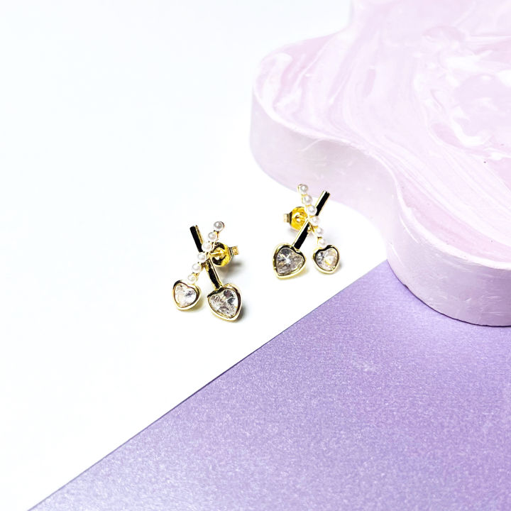 aesdothete-aesdotheteearring31-ต่างหูแป้น-ต่างหูทอง-ต่างหูคริสตัล-ต่างหูมุก-ต่างหูน่ารัก