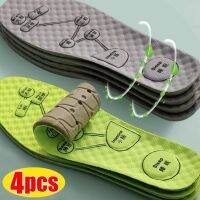 4PCS Foot Acupressure Insole Men Women Soft Breathable Sports Cushion Inserts Sweat-absorbing Deodorant Insole Shoe Pads