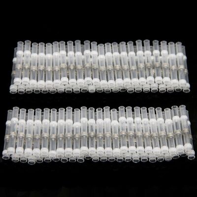 100PCS Waterproof Seal Heat Shrink Soldering Sleeve Terminals Insulated Butt Wire Connectors Electrical Wire Soldered Terminals Electrical Circuitry P