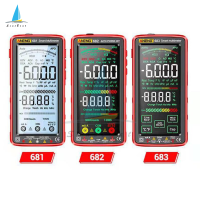 SeasBoat สมาร์ทมัลติมิเตอร์ป้องกันการเผาไหม้มัลติมิเตอร์แบบชาร์จไฟได้ True RMS Multimeter Voltage Tester Hz Ohm Diode Meter หน้าจอ LCD 683 682 681