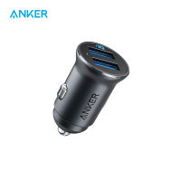 Anker Car Charger, fast charger Mini 24W 4.8A Metal Dual USB , PowerDrive 2 Alloy Flush Fit Car Adapter with Blue LED for iPhone