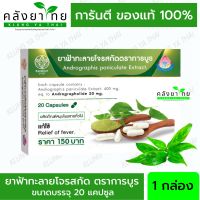 ฟ้าทะลายโจรสกัด ตราการบูร 20 มก.  20 แคปซูล ANDROGRAPHIS EXTRACT (ยาสามัญประจำบ้าน)