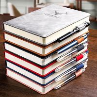 Vintage Super Thick Wax Sense Leather Notebook Business Office Retro Simple A5 Line Journal Diary Paper Notepad School Supplies Note Books Pads