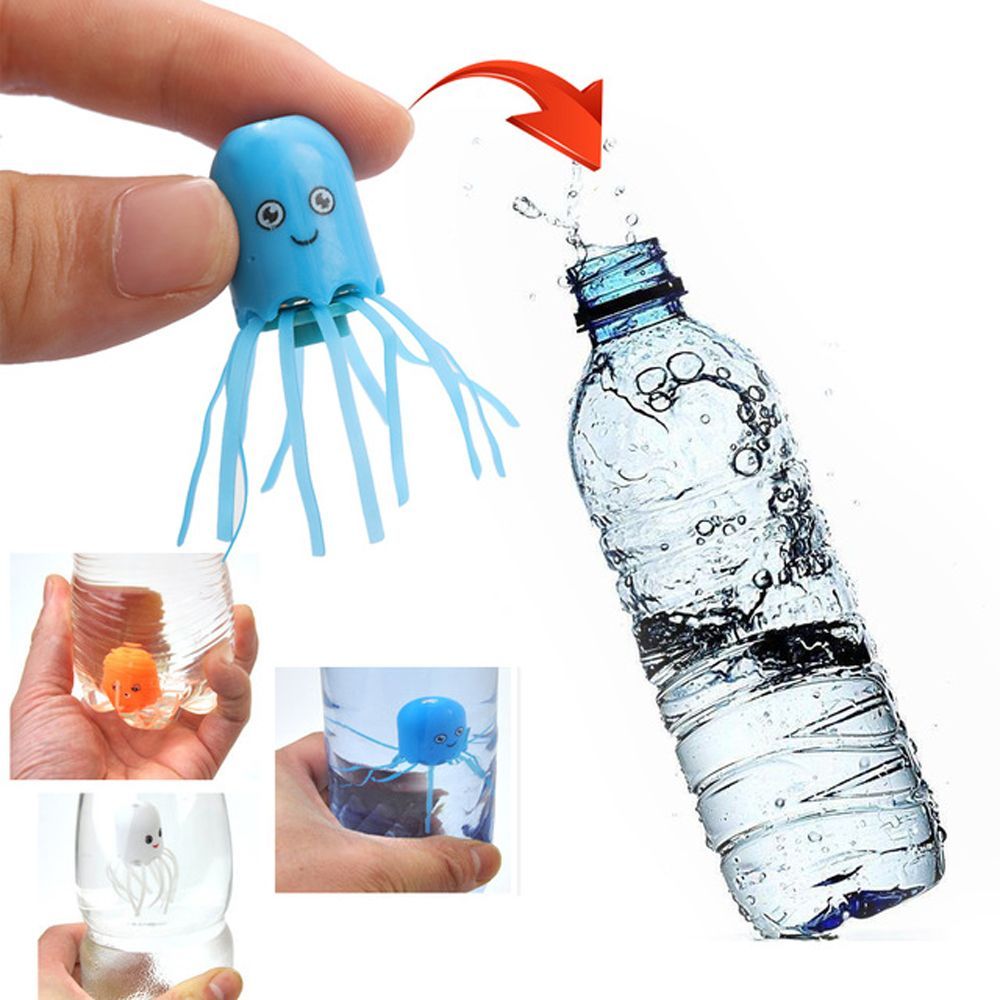 Magical Jellyfish Water Bottle Pet Kids Water Bath Toy Science Novelty Learning 