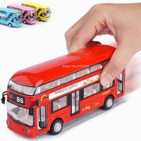 Diecast London Bus Double Decker Bus Light Music Open Door Design Metal Alloy Bus Design For Londoners Toys For Children