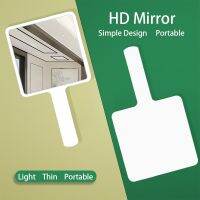 【TIMIN Home Tools】 กระจกแต่งหน้าขนาดกลางมือถือ HD สแควร์เครื่องสำอางพร้อมที่จับผู้หญิง39; S