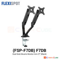 FlexiSpot ( FSP-F7DB ) F7DB Dual Desk Mounts Monitor Arm 27" (Black) ขาตั้งจับจอ 2 แขน -- ขาตั้งจับจอภาพอเนกประสงค์