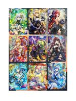 9Pcs/Set ACG Beauty Genshin Project Beelzebul Ganyu Refraction Sexy Girls No.5 Hobby Collectibles Anime Game Collection Cards