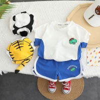 Boys suit: new childrens short-sleeved shorts, shorts, two-piece set, small children, boys, girls summer model