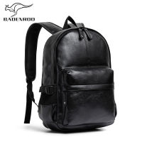 Badenroo nd Leather Men Backpack School Bag For College Simple Design Laptop Backpack Rucksack Casual Daypacks Mochila Male
