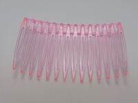 20 Pink Plastic Hair Clips Side Combs Pin Barrettes 70X40mm for Ladies