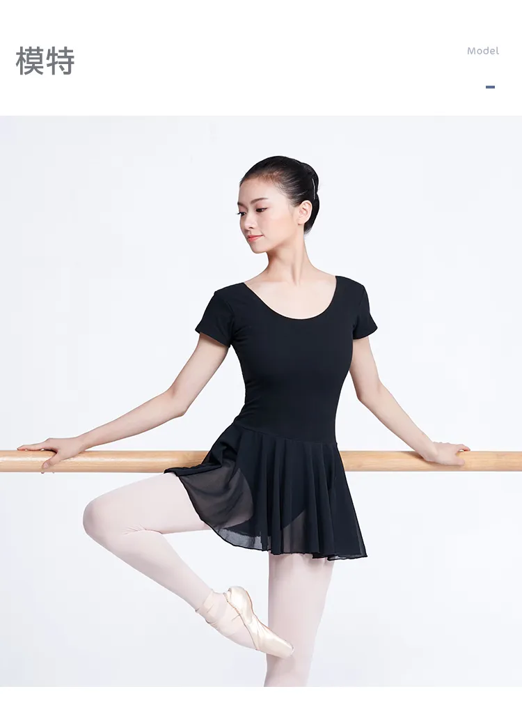 Adult Ballet Skirt Exercise Clothing Women's Gym Outfit Aerial Yoga Clothes  Summer Short-Sleeved Body Dance Skirt Chiffon Dance | Lazada PH