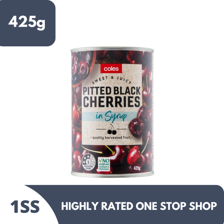 Coles Pitted Black Cherries in Syrup 425g Lazada PH