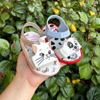 Childrens Shoes 2023 New Childrens Kittens and Puppies Decorative Sandals Summer Baby Jelly Shoes Cartoon Open-toe Beach Shoes