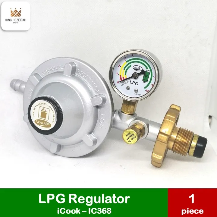 LPG Regulator iCook IC368 - Heavy-Duty with Gas Auto-Safety Controller ...