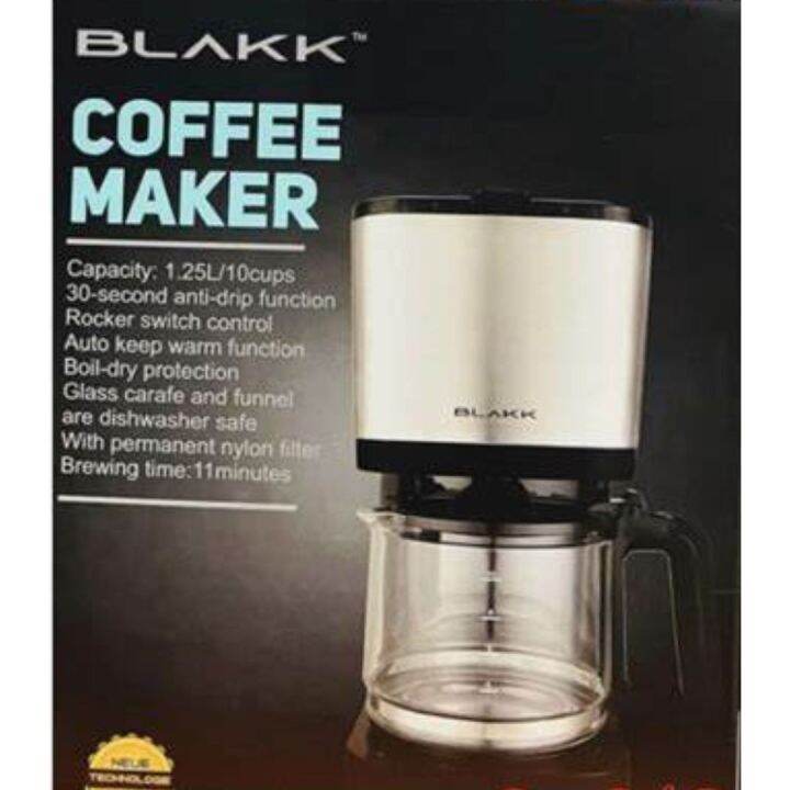 BLAKK COFFEE MAKER 1.25 L/10cups BRAND NEW | Lazada PH