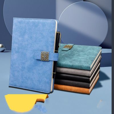 CHEN LIN Retro PU leather A5 Notebook Diary Planner Vintage Window Grilles Magnetic Buckle Note Book Stationery School Supplies