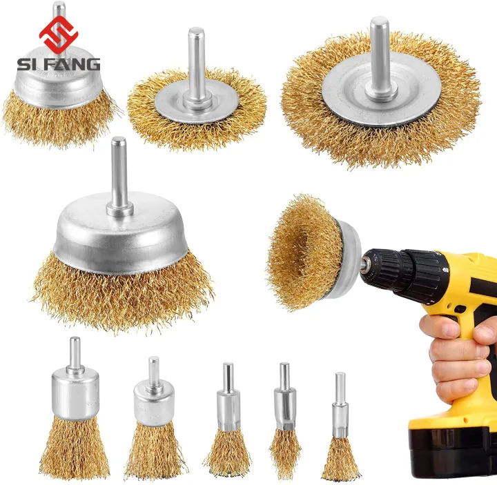 SI FANG 10mm75mm Wire Brush Wheel for Drill( Flattype/Cuptype/Pen