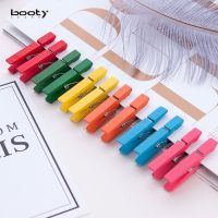 50PC Home Lotus Cartoon Color Wooden Photo Wooden Clip Simple Practical Small Clip Home Crafts Clothes Pegs Clips Pins Tacks