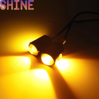 Shine 2pcs Universal รถจักรยานยนต์ LED MINI TURN SIGNAL Eagle Eye Shape TURN indicators