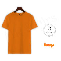 เสื้อยืดคอกลมสีพื้น เสื้อยืดสีพื้น เสื้อยืดคอกลม เสื้อคอกลม T-Shirt ผ้าCotton (สีส้ม)