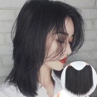 Short U-shaped ladies hair extensions increase thick hair  black brown straight hair wigs  synthetic hairpieces for women