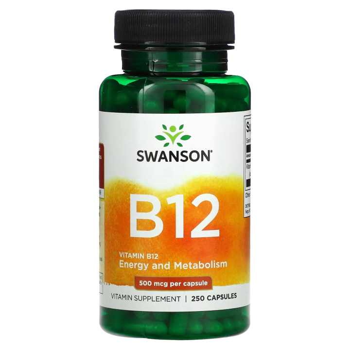 Swanson, Vitamin B12, 500 Mcg, 250 Capsules | Lazada PH