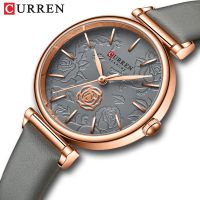 {zhiyun Watchshop} CURREN สุภาพสตรีนาฬิกาหรู2020แฟชั่นหนังควอตซ์นาฬิกาข้อมือหญิงตราผู้หญิง39; S นาฬิกาด้วยดอกไม้