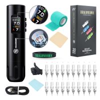 Dragonhawk X7 Tattoo AI Display Wireless Pen Machine Kit Professional Brushless Motor Pen Tattoo Supplies Cartridge Set Stickers