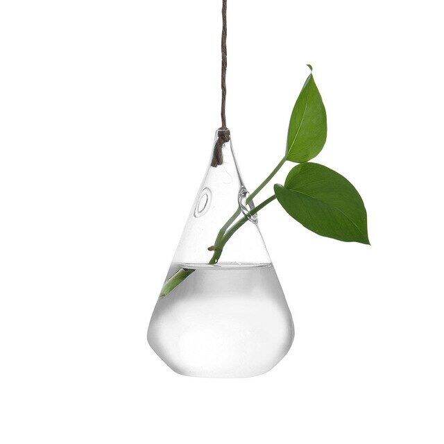 Flower Hanging Vase Glass Planter Plant Terrarium Container Garden Home