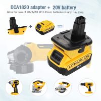 20V แบตเตอรี่อะแดปเตอร์ DCA1820สำหรับ Dewalt 18V เครื่องมือแปลง Dewalt 20V สำหรับ Dewalt 18V แบตเตอรี่ DC9096 DE9098 DE9096