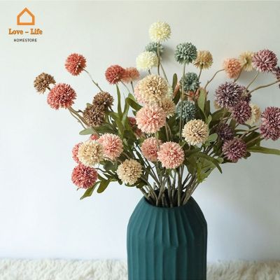 Romantic 5 Heads Artificial Dandelion Ball/ Simulation Flower Pompom Wedding Home Decoration