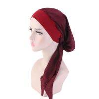 Turban Elastic Headband Chemotherapy Hat Elastic Hair Band Pastoral Style Turban Pirate Hat Silk Scarf