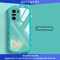 EPTWOO สำหรับ Xiaomi Redmi Note 12S 12 11 11S 10 10S 9 8 7 5 Pro Redmi 12C 12 11A 10C 10 9A 9C 9T 8A 8 7 6 6A 12C A1 Plus Luxury Soft ใสเคสโทรศัพท์กันกระแทกฝาหลังสำหรับผู้ชายผู้หญิง NA-02